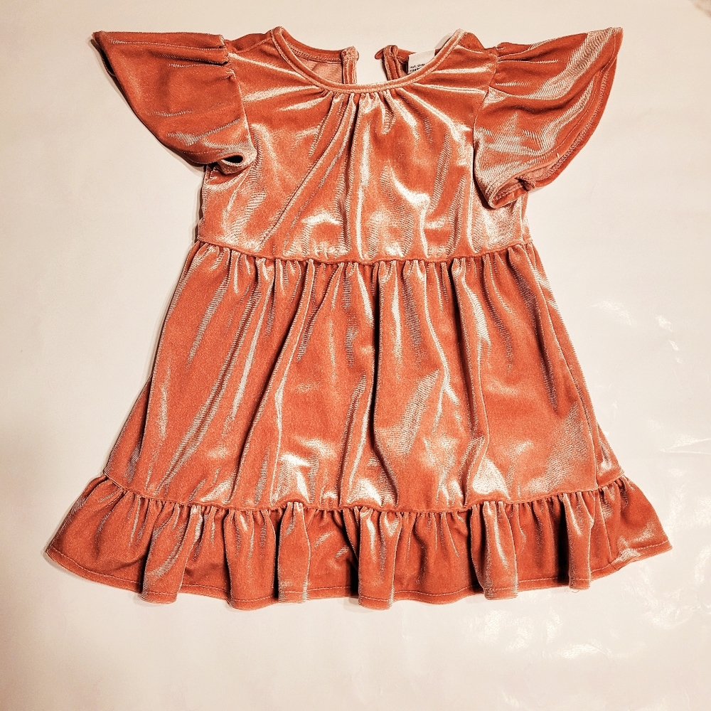 Old Navy Dusty Rose Velour, Pretty Get Out Dress 12-18M